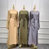 Abbigliamento etnico Abiti di moda musulmana Dubai Abaya Abito lungo Donna Islam Robe Ramadan Imposta modesto