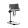 Telescope 1000x Kompatibel USB Digital Microscope Metal Stand 4.5 "Skärm LED 1080p Video WiFi Support PC Mobiltelefon