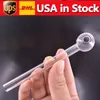 STOCK IN USA Tuyau de brûleur à mazout en verre Transparent 4 pouces Heady Great Tube Nail Tips Fabriqué à la main Dab Rig Tuyaux d'eau 100PCS / LOT Rapide Arrivé