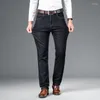 Pantalones vaqueros para hombre primavera otoño 2023 algodón elástico negocios Casual azul negro recto Pantalones Hombre de talla grande 29-38 40