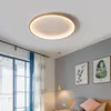 Plafoniere Lampada in legno per camera da letto Soggiorno Interni moderni Decorazioni per la casa Studio Cucina Loft Lampadario intelligente Lampada ad anelli a led