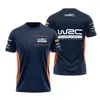 Męskie koszule Summer Casual T-Shirt Racing Top rajdowe fanów Jersey Childrens WRC Oddychany okrągły szyję krótki rękaw na zewnątrz Sportsw