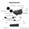 dconn Motorcycle Group Intercom Waterproof HD Lens 1080P Video 6 Riders Bluetooth FM Wifi Helmet Headset R1 Plus Recorder1206x