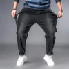 Jeans Masculino Tamanho Grande 6XL 5XL XXXXL Masculino Solto Grande Gordo Hip Hop Dança de Rua Streetwear Calças Denim Calças de Pernas Largas