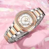 Inne zegarki 2022 Marka Woor Rose Gold Watches Women Fashion Diamond Ladies Kwarcowy Kwarcowy zegarek żeńska stal nierdzewna Wodoodporna data J230728