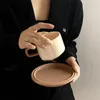 Xícaras Pires Cerâmica China Mate Porcelana Cerâmica Espresso Travel Coffee Cute Juego De Tazas Conjunto de Chá da Tarde