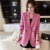 Женские костюмы высококачественные ткани Blazers для женщин Feminino Jackets Coat Ol Styles Профессиональная деловая работа носить топы