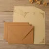 Emballage cadeau Enveloppe Papier kraft Vintage Lin Matériel Lettre Faire-part de mariage