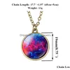 Pendant Necklaces Glow In The Dark Space Universe Necklace Chains Glass Ball Women Girls Fashion Jewelry Will And Sandy Gift Drop Deli Dhrog