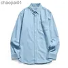 Casual Shirts Men's High-End Brand Men's Long Sleeve Denim Shirt Japanese Simple Trendy All-Match Jean Jacket 2023 Spring Autumn Man