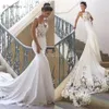 2022 Sexy Lace Appliqued Mermaid Wedding Dresses Vintage Spaghetti Open Back Beach Bohemian Bridal Gown BM0968289h