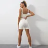 Shorts pour femmes 2 pièces ensemble soutien-gorge de sport sans couture et Leggings pantalons sous-vêtements vêtements de sport élastique respirant Fitness Yoga vêtements