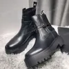 Громоздкие ботинки с chelsea в телковой кожи Black Women Luxury Bont Boot