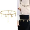 Belts N58F Golden Belt Punk Hip Hop Body Chains For Jeans Stage Shows Women Girls