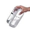 Lunchboxen Glasbox Mikrowellenherd Heizung Spezialschüssel mit Deckel Trenngeschirr 230731