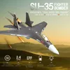 Modèle d'avion SU35 2 4G 4CH Stunt RC Six Axes Télécommande Air Avion 360 Tumbling Easy Flying Fighter Drone Jouets pour Enfants 230731