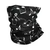 Scarves Retro Music Musical Note Bandana Neck Gaiter Printed Wrap Scarf Multi-use Headband Cycling For Men Women Adult Windproof