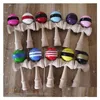Party Favor Sales Stripes Line Kendama Ball Big Size 18.5x6cm Japan Traditional Wood Game Toy Education Gift Toys Drop Delivery H DH9LO