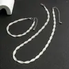 Collier boucles d'oreilles ensemble plat croix serpent chaînes colliers et bracelets pour hommes à la mode Simple chaîne tour de cou 2023 mode bijoux accessoires
