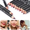 Rossetto 12 Pcs.Set Long-lasting Fashion Black Lip Liner Waterproof Lip Liner Makeup Kit Strumenti cosmetici da donna 230731