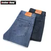 Jeans pour hommes style classique printemps été hommes mince droite bleu clair jeans 2023 nouveau denim stretch lâche denim pantalon mâle marque pantalon J230728