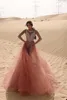 Sukienki z pasa startowego Klasyczna różowa syrenka koronkowa koronkowa suknia wieczorowa Suknia na zamówienie z nadmiernymi suknią imprezową