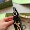 Kvinnors tygväskor handväskor mini crossbody väskor designer mode patent läder singel axel tjock diamantkedja väska damer 1961 serie