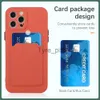 Capas de celular à prova de choque com bolso para cartão para iPhone 13 12 11 Pro Max X XS 7 8 Plus Capa de celular Silicone Preto Vermelho Rosa Feminino Masculino Shell x0731