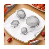 Tea Strainers Qbsomk Stainless Steel Infuser Teapot Tray Spice Strainer Herbal Filter Teaware Accessories Kitchen Tools Drop Delivery Dhem2