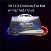 5D auto led embleem badge auto symbolen logo achterlicht wit blauw rood maat 130x65mm252H