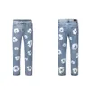 Jeans pour hommes High Street Denim Tears Style Kapok Washed Straight Fashion Vintage Loose Pants Kmzt ee