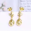 Dangle Earrings Natural Citrine Stone S925 Sterling Silver 9k Gold-plated Zircon Amethyst Yellow Crystal Drop Earring Women