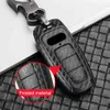 Housse de clé de voiture en Fiber de carbone ABS pour A3 A4 B9 A6 C8 A7 S7 4K A8 D5 S8 Q7 Q8 SQ8 E-tron 2018 2019 2020 2021 Accessoires245K