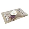 Table Runner 4/6pcs Set Mats Paris Flowers Butterfly Printed Napkin Kitchen Accessories Home Party Decorative Placemats