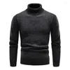 Männer Pullover Pullover Slim Fit Casual Rollkragenpullover Hohe Qualität Männer Winter Dickere Warme Stehkragen Strickjacken 3XL