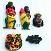 Fridge Magnets QIQIPP Creative refrigerator magnets Jamaica tourist souvenirs map dirty tambourine surfing decorative crafts x0731