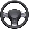 DIY рулевой колесный крышку для Subaru Impreza 2013-2016 Outback XV Crosstrek 2013-2015 Интерьерные аксессуары подлинная кожа Sew235d