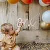 Banner Flags 1ST Kids Birthday Wooden ONE Highchair Banner Baby Shower First Party Backdrops Decoration 230731