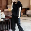 Pantaloni a due pezzi da donna Felpa con cappuccio da donna Set tinta unita Elegante 2 pezzi con coulisse corto per donna