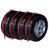 4st CAR FARTRESKRAVSFALL POLYESTER Auto Wheel Tires förvaringsväskor Fordonsdäck Tillbehör Dammsäkra skyddsstyling CAR281O