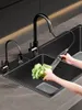 304 Stainless Steel Double Bowl Kitchen Sink Dish Vegetable Wash Basin Bowl Udermount Topmount Drain Accessories Workstation