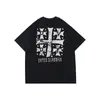 T-shirt da uomo Eterogeneo Crack Evil Stampa Gotico Unisex Hip Hop Uomo oversize Abbigliamento Y2k Streetwear Cotone manica corta Tops Tees