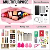 Storage Bags Clear Letter Travel Women Toiletry Organizer Zipper Pouch Essential For Powder Brush Eyeliner Lipstick