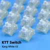 Tangentbordsgolvräte KTT Kang White V3 Switches Mechanical Tangentboard Switch 3Pin Custom Cherry RGB SMD Gaming Compatible med MX Switch 230731
