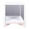 Wandaufkleber, echter Spiegel, nicht umkehrbar, für den Haushalt, weiß, quadratisch, aus Holz, tragbar, für Schlafsaal, Zuhause, Wohnung, Nr. 230731