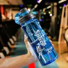 Tumblers 3L Water Bottle Bottle Lummer Sport Sport Fitness Puttle Creative с протеканием Doubledrink Outdoor Portable Gradient Plastic 230731