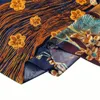 Foulards Faux Twill Foulard En Soie Homme Femmes Arbre Fleur Couverture Bandana Grand Châle Étole 130 130cm