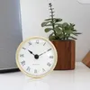 時計アクセサリ丸時計挿入3-1/8インチ（80 mm）クォーツムーブメントホームベッドルーム用ローマ数字のゴールドトリム