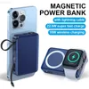 Power Bank per telefono cellulare Caricabatterie wireless Power Bank 20000mAh Cavo incorporato Caricabatterie rapido magnetico portatile Powerbank per iPhone Xiaomi Huawei L230731