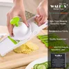 Fruktgrönsaksverktyg Walfos Mandoline Peeler Grater Grönsaker Cutter med 5 blad Morotlök Slicer Kitchen Accessories 230731